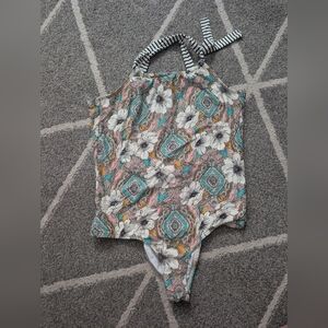 Oneill Girls One Piece‎ Floral Swimsuit, Size 14
